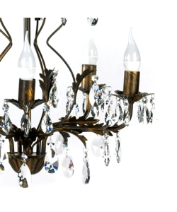 LAMPADARIO A 5 LUCI "TERESA" BRONZO, E14